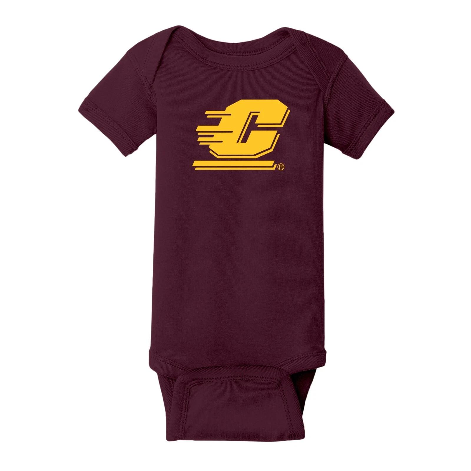 Central Michigan Chippewas Primary Logo Infant Creeper - Maroon L