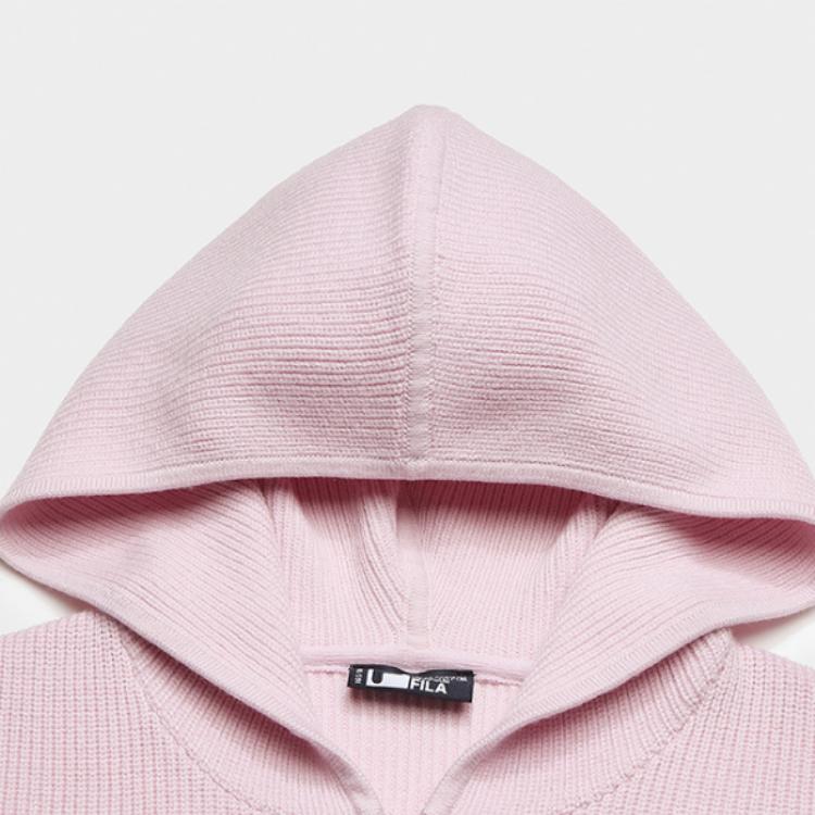 Fila Original Loose Casual Hooded Zip Long Sleeve Sweater Women sweater F51W549405F-PK