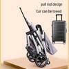 Lightweight Two-Way High Landscape Baby Stroller: Sit & Recline, One-Button Foldable Children's Pushchair.