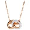 Swarovski Dextera Tubular Ring Design Necklace Women necklace White Rose-Gold 5738200