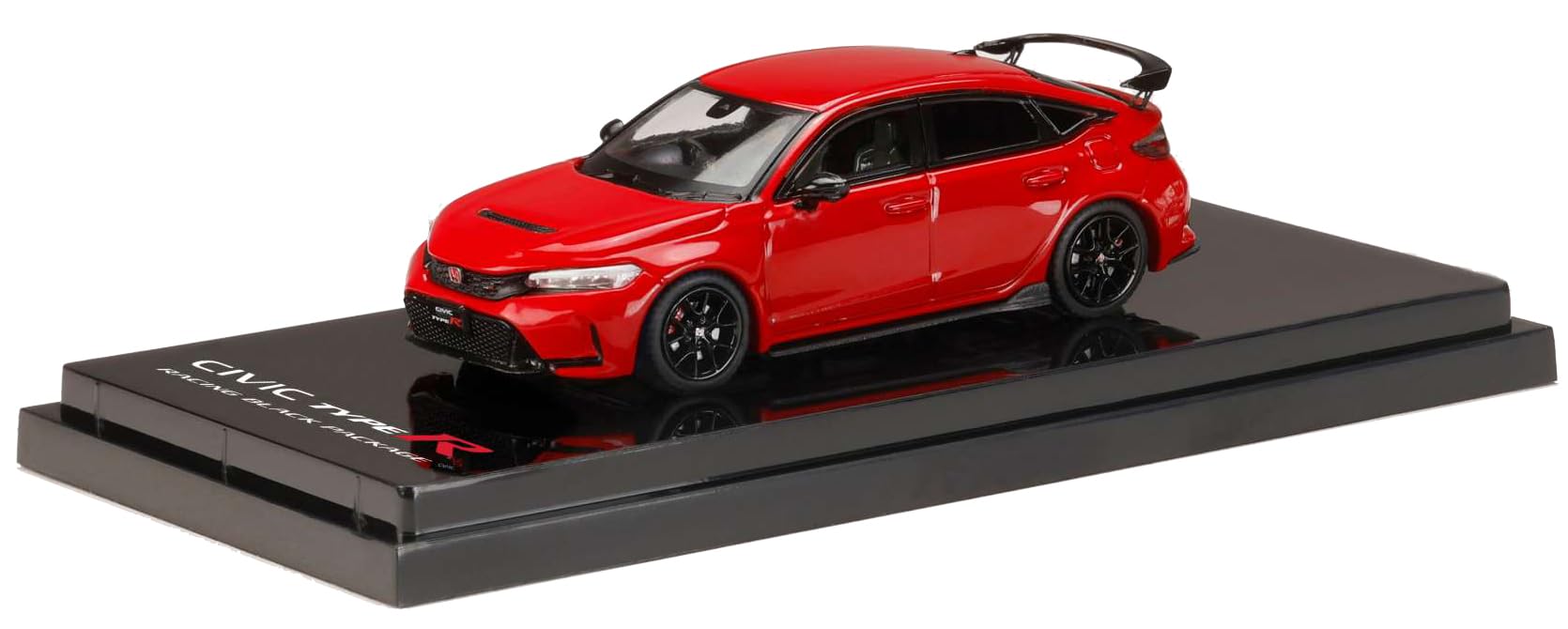 

Hobby Japan HJ64 Scale Honda Civic Type R Racing Black Package 2025 Frame Red Finished Model HJ644063R 1/64 (FL5)