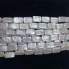 1 Strand White Square Natural Shell Beads 12x12mm Textured Square Pearl Beads 38cm for DIY Necklace Bracelet Jewelry Making