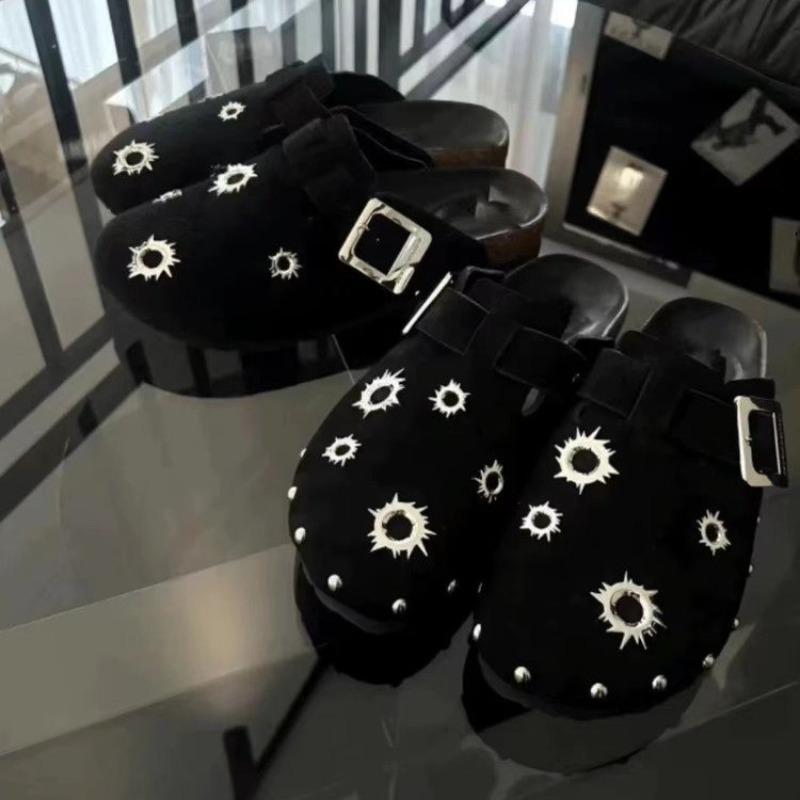 Women Platform Slippers Designer Mules Trend Brand Suede Casual Shoes Autumn Sneakers Walking Slides Zapatillas De Mujer