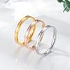 Minimalist Titanium Steel English Letter Ring for Women - Non-Fading, Light Luxury, Perfect for Couples