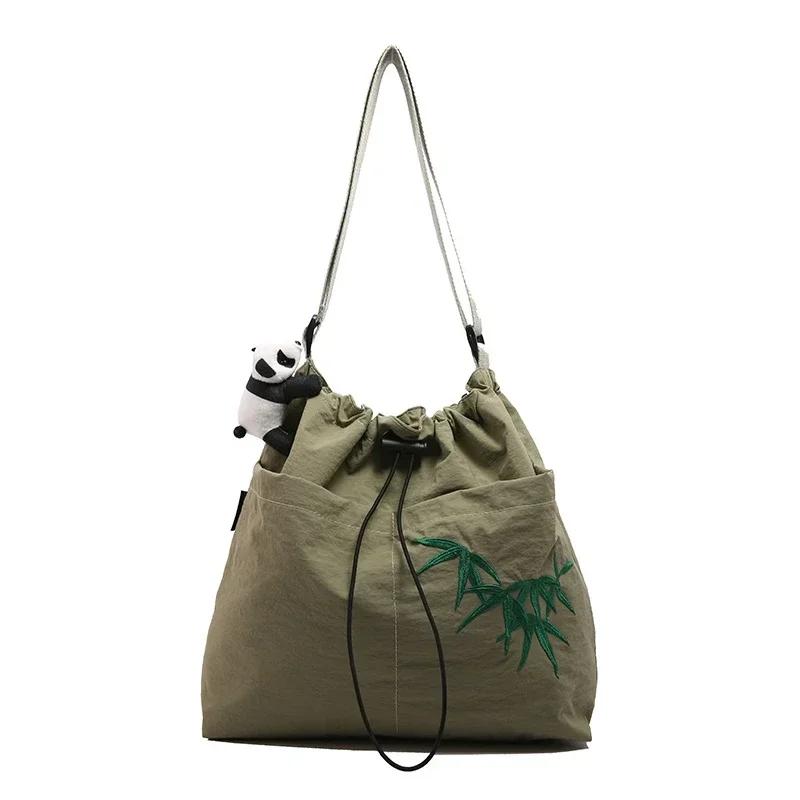 

Вместительные сумки через плечо из вышитого нейлонового шнура, универсальные маятниковые сумки через плечо, новый тренд