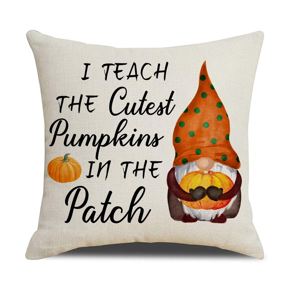 Autumn Harvest Pillow Cover Plaid Maple Leaf Truck Pumpkin Pillow Pillow Cover Home Cushion Cover