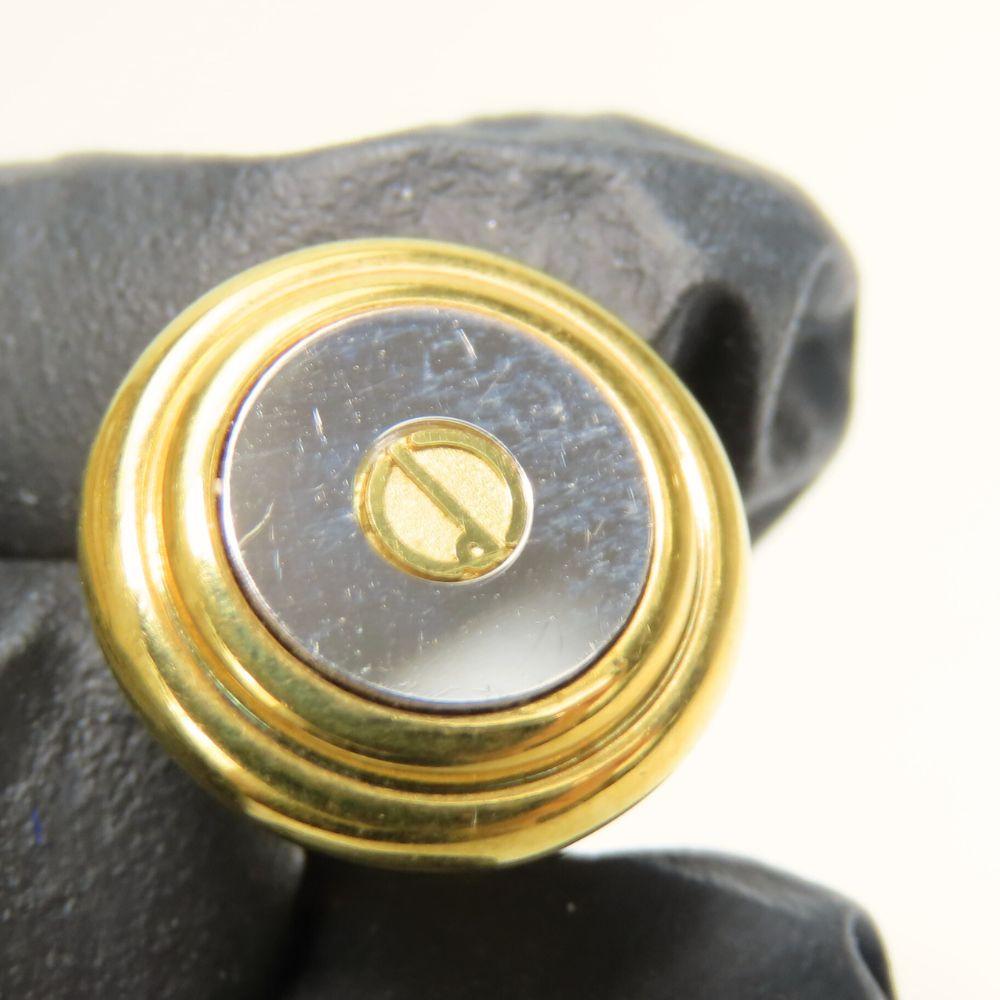 Used Dunhill Cuffs Metal Gold Silver One Side Only