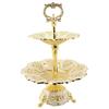 Cup Cake Tower Stand 2 Tier Alloy Elegant Tiered Cake Display Holder Serving Tray