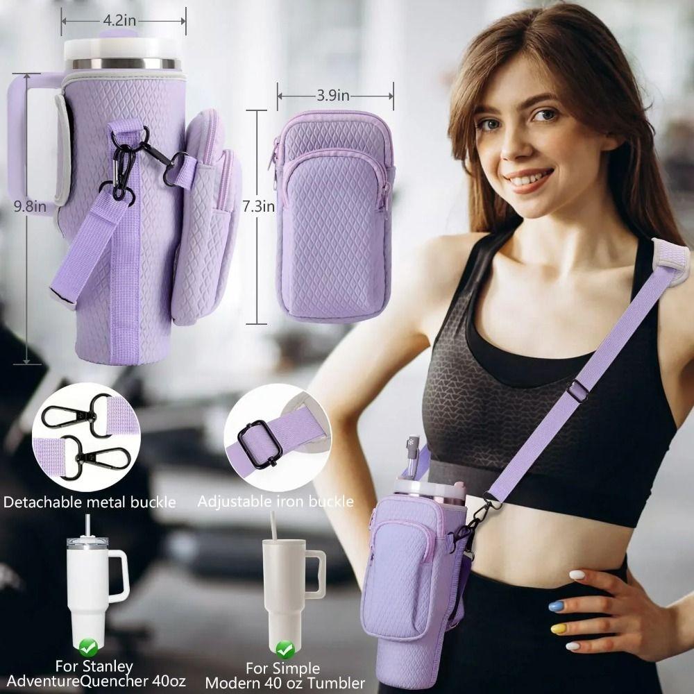 Porte-bouteille d'eau avec sangle réglable Sac de transport pour gourde Stanley 40 oz