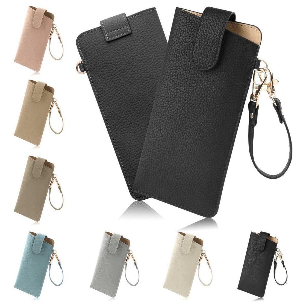 With Lanyard Glasses Storage Bag Leather Rope Sunglasses Eyeglass Bag Outdoor