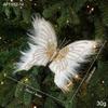 Sequin Bead Butterfly Ornament Fluff Hair Xmas Hanger New Party Decor  Holiday Event