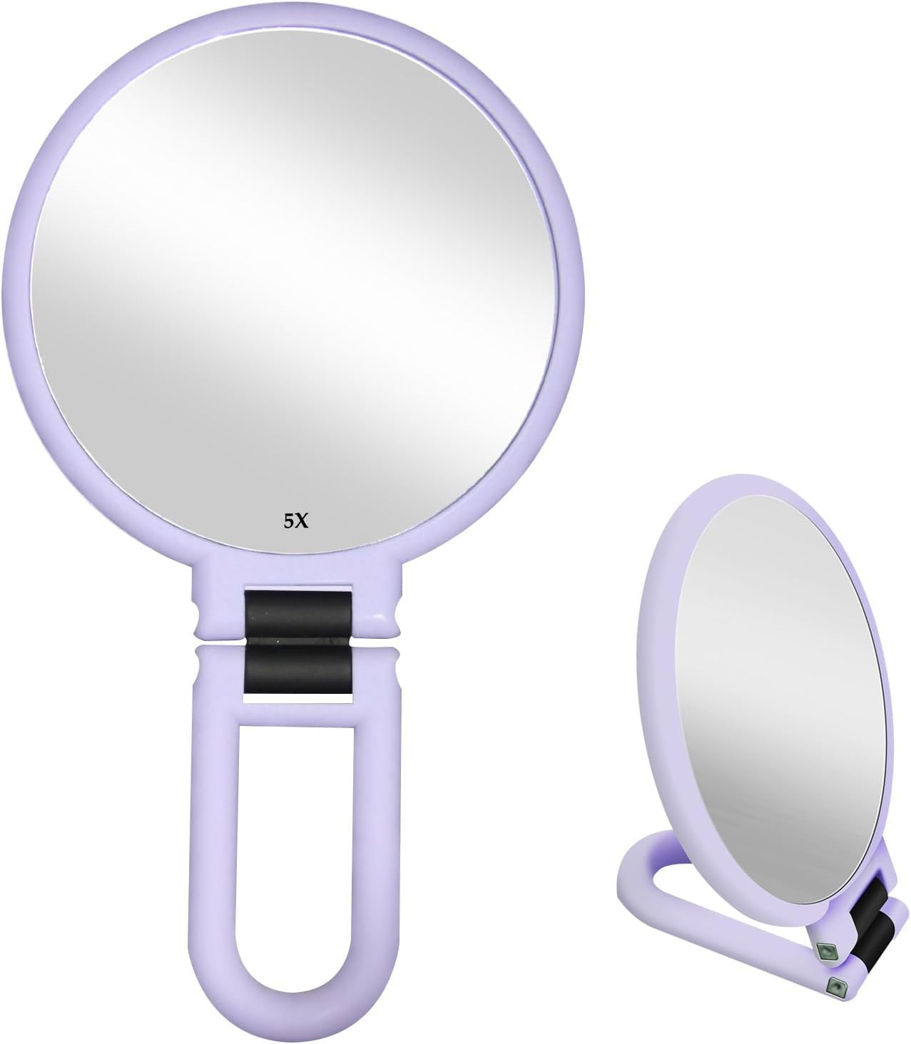 

настольный макияж 5-кратное увеличение на одном вращающемся стильном зеркале Двустороннее зеркало, боковое, 360° (пурпурный) фиолетовый