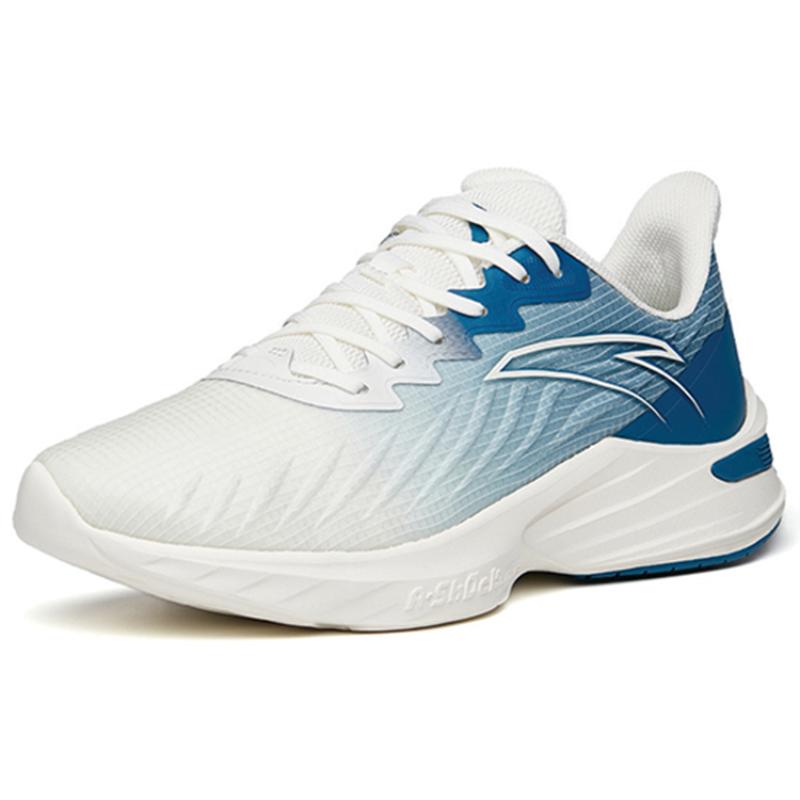 Anta DuCi1 Cushioning Anti-Slip Wear-Resistant Breathability Low-Top Running Shoes Men's White Blue Sneakers 912355520-6