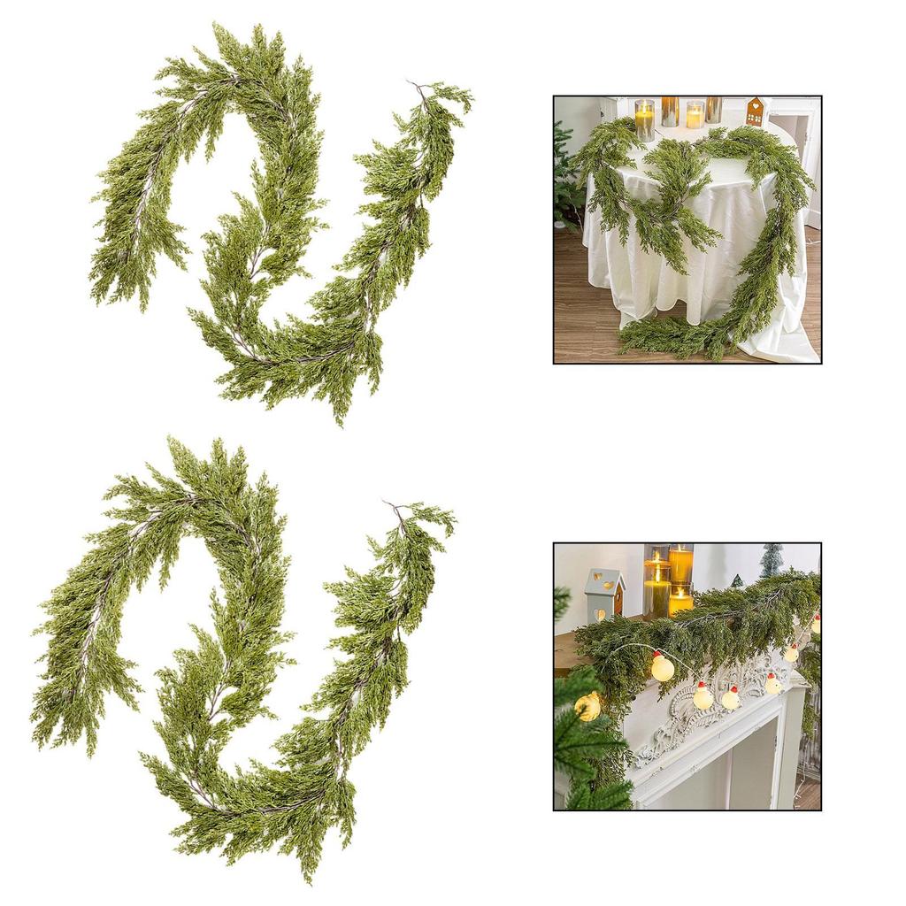 Christmas Artificial Cypress Leaf Vine Lifelike for Front Door Multipurpose