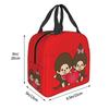 Monchhichi Cooled Lunch Lunch Thermal Cooler Lunch Soft Cooler Bag Bag, Black, Box, Insulation, Bag, Zippered, Compact, Bag, Bag, Tote/Eco