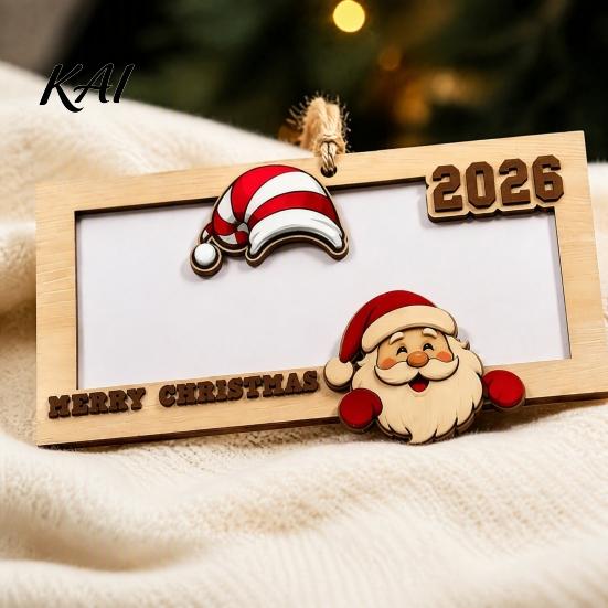Creative Wooden Cash Ornament Christmas Money Holders for Cash, Holiday Gift Tree Hanging Decoration Holder Ornaments Xmas Tree, Home Party Supplies