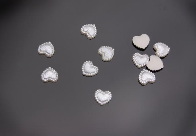 Pearl Hearts Applique 10 50 Pcs