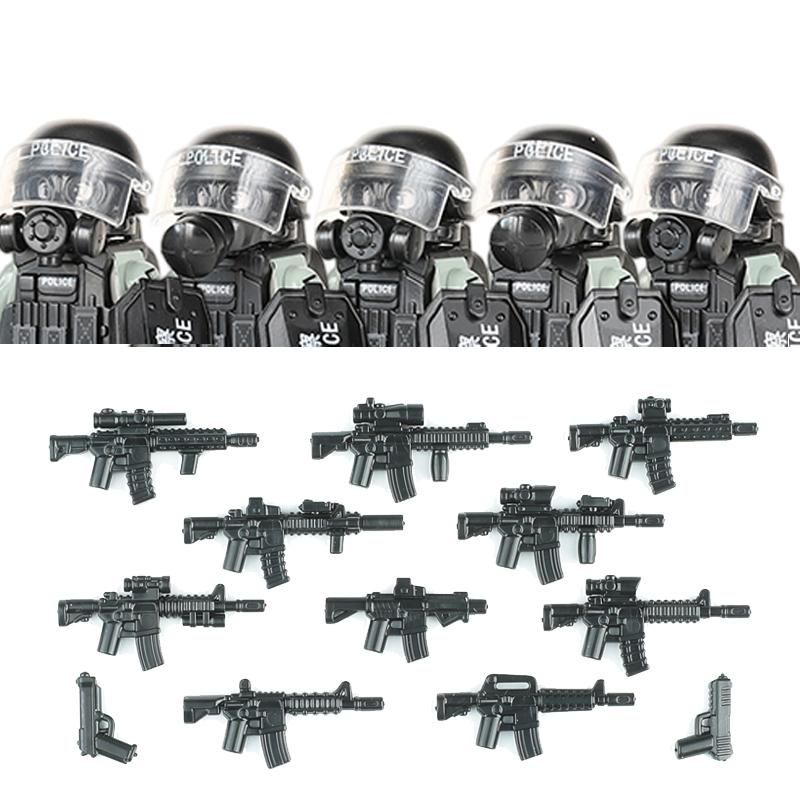 Non-Toxic City Police China Ptu Special Forces Building Blocks Assault Soldier Ctru Figures Gas Defense Mask Military Weapons Bricks Toys