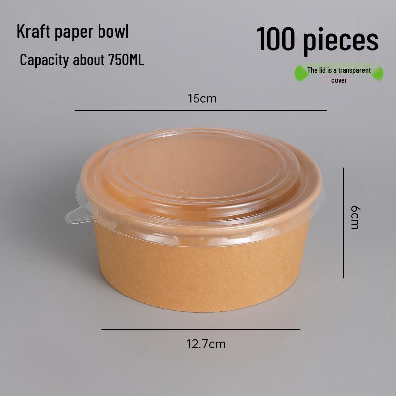 

Disposable Kraft Paper Food Containers with Lids