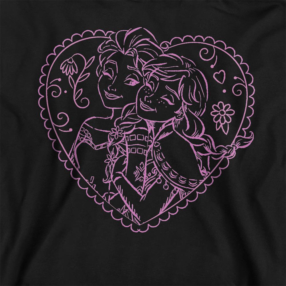 Frozen Childrens/Kids Elsa & Anna Heart Hoodie