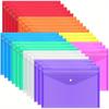 5/10pcs Plastic Envelopes A4 Size Folders for Documents Folders with Snap Closure Letter Size for School and Office Supplies JXB