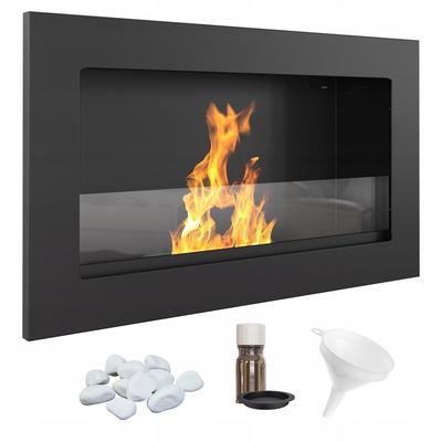 Wall Mounted Bioethanol Fireplace GOLF TÜV Set