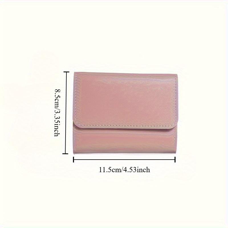 1pc of Classic Tri Fold Women’s Wallet Durable Synthetic Leather with Polyester Lining Quick Buckle Closure Card Slots Removable Pocket Available