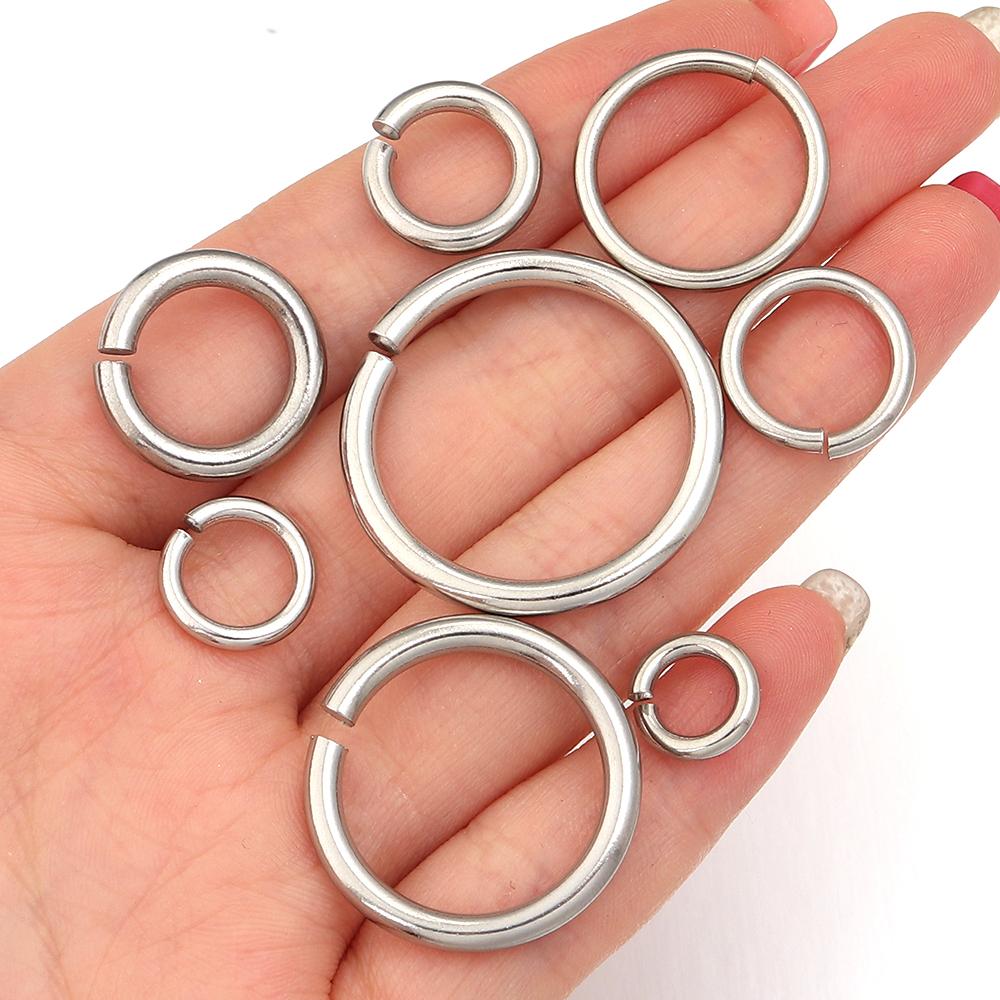20pcs/lot Stainless Steel Open Jump Rings Single Loops Split Ring Connectors For Jewelry Making Findings DIY  Accessories