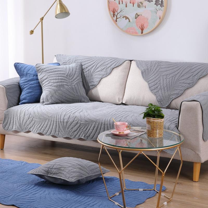 

Sofa Cushion Cotton Four-Season Universal Non-Slip Pure Cotton Fabric Seat Cushion Simple Modern Autumn And Winter Leather Sofa Cover Cloth 70*70cm