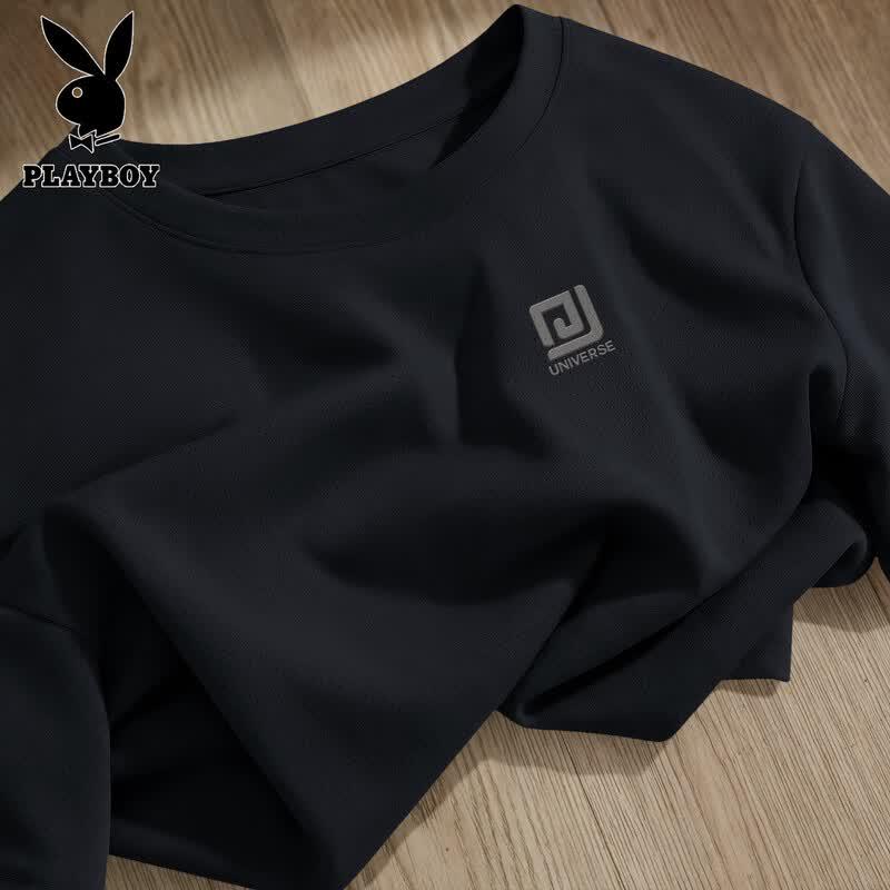 PLAYBOY Men s Ice Silk Breathable Casual T-Shirt XL (180)