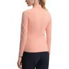 Fila Fleece Knit Mock Neck Half Zip Raglan Long Sleeve T-Shirt Women Tops Light-Pink A11W511205FPC
