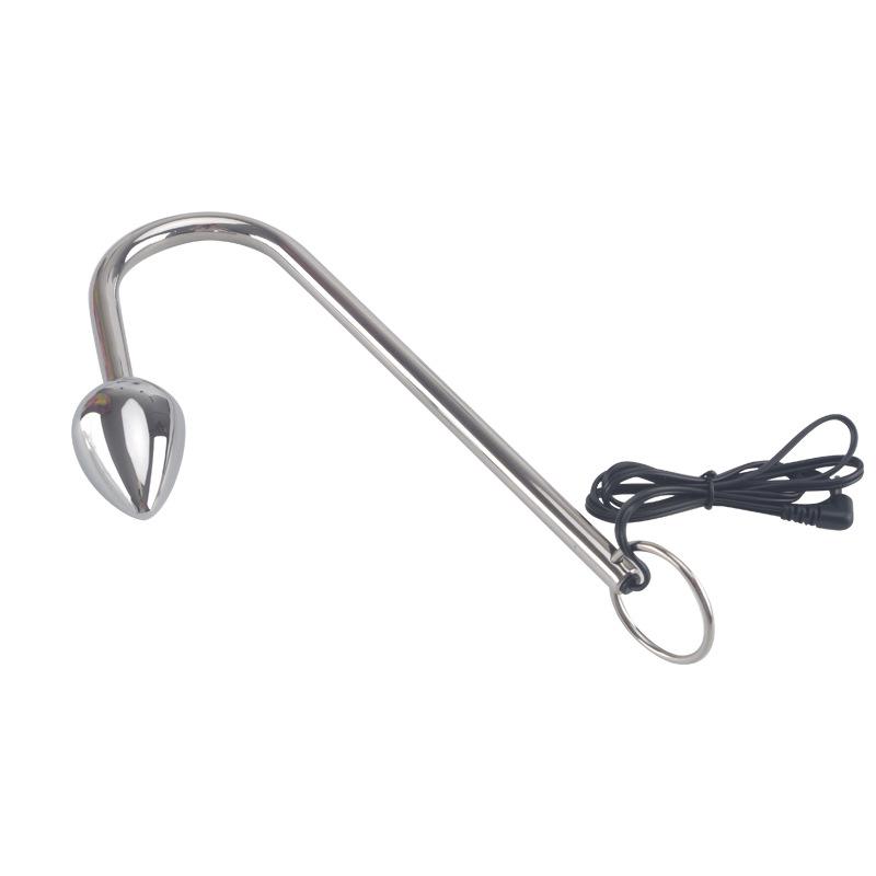 Metal Stainless Steel Electric Shock Anal Hook Sex Product Sex Toy Couple Fast Musical Instrument Adult Sex Product