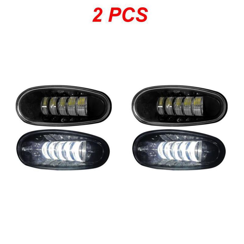 

2 шт. Автомобильные светодиодные противотуманные фары DRL в сборе, фары, новая русская версия, светодиодные 5 линз, противотуманные фары для Daewoo Chevrolet Lanos Sens