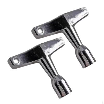 2x Drum Tuner Key Tuning Tool Built In Hole Alloy Practical Durability Sturdy for Acoustic and