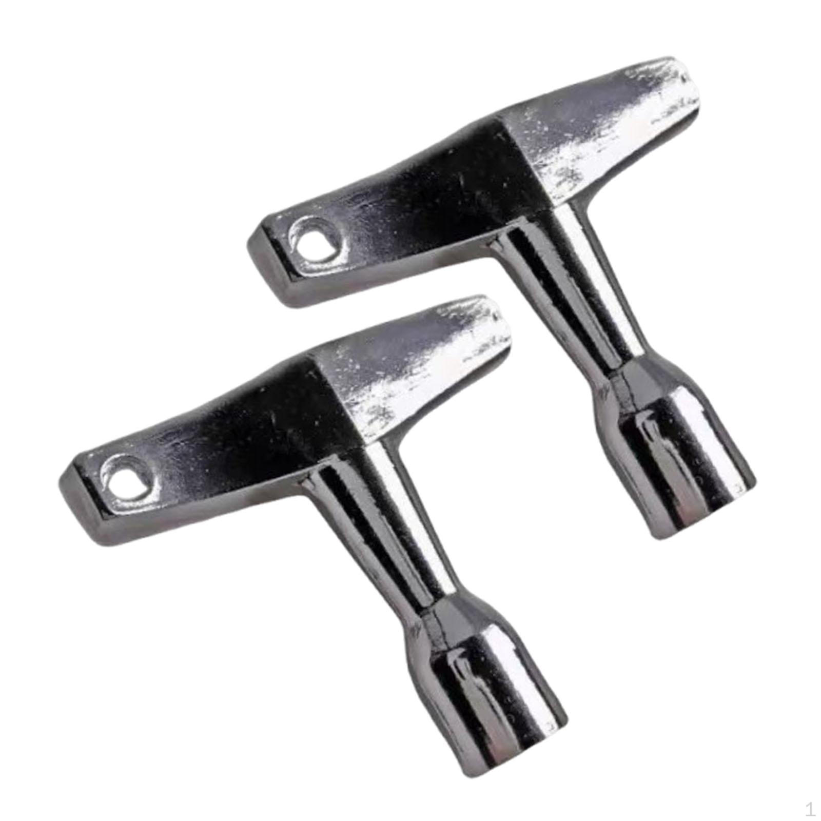 

2x Drum Tuner Key Tuning Tool Built in Hole Alloy Practical Durability Sturdy for Acoustic and
