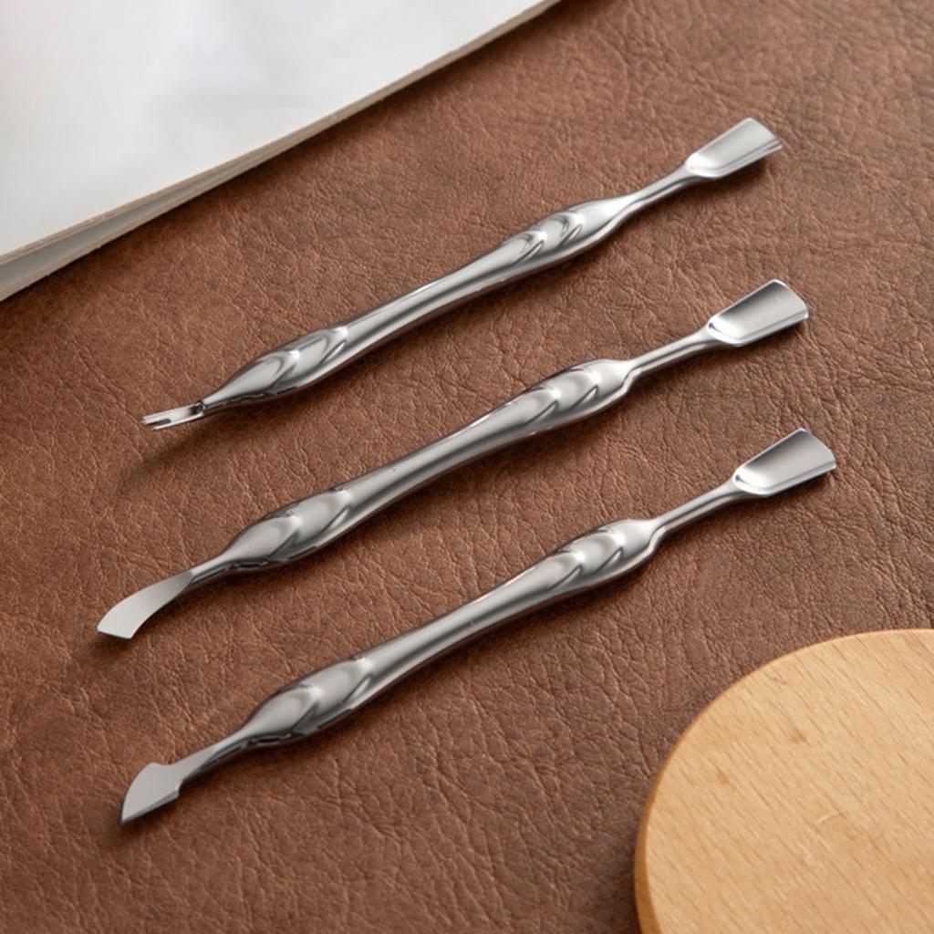 Cuticle Pusher with Fork Stainless Steel Cuticle Cutter Cuticle Remover Tool Easy To Use Nails Care Tool for Salons