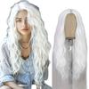 Long Curly Wig Middle Part Corn Perm Cosplay High Temperature Fiber