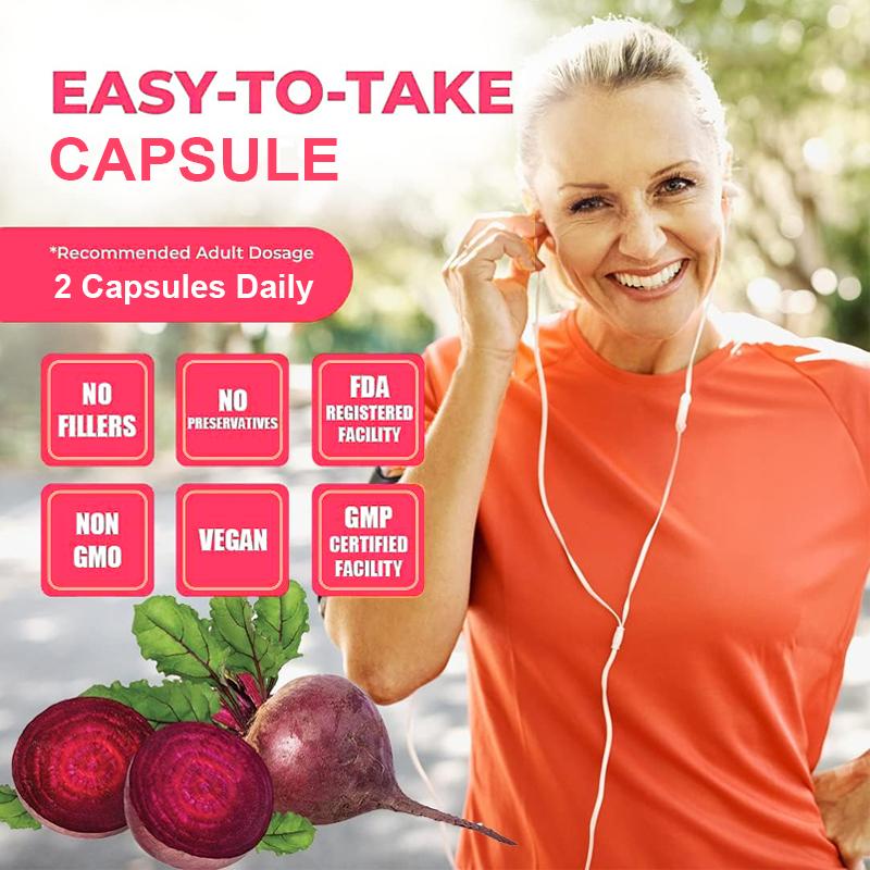 Organic beetroot milk thistle maintains cardiovascular health and promotes physical health with 120 capsules