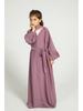Yiduo Duo Girls' Wavy Lantern Sleeve Pleated Cardigan Dress - YT1023