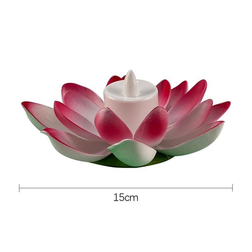 LED Double Petal Lotus Night Light Floating Water Sensor FlowerColor Light Garden Fish Tank Decoration Festive Wishing Light