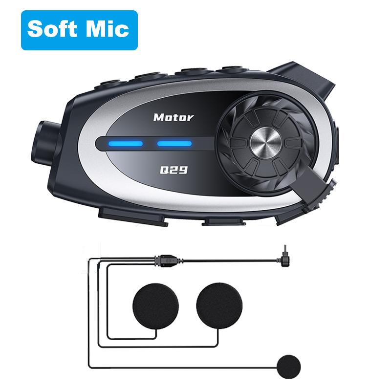 Q29 Мотоциклетная гарнитура-интерком Bluetooth 1080P HD Беспроводная камера Сверхширокоугольный объектив Водонепроницаемый WiFi Видеорегистратор