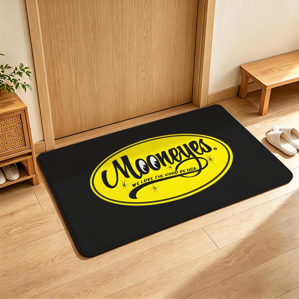 

AutoCulture M-Mooneyes Floor Mat Soft Flannel Entrance Door Mat Non Slip Absorbent Bathroom Bedroom Floor Rug 40x60cm
