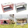 Bed House, with Sleeping Mat Bunny Hideout Hut, Winter Warm Pet Shelter for Cage Accessories Hamster