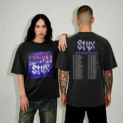 Styx North American Tour 2026, Classic Rock Band Concert Tour Reprint T-Shirt