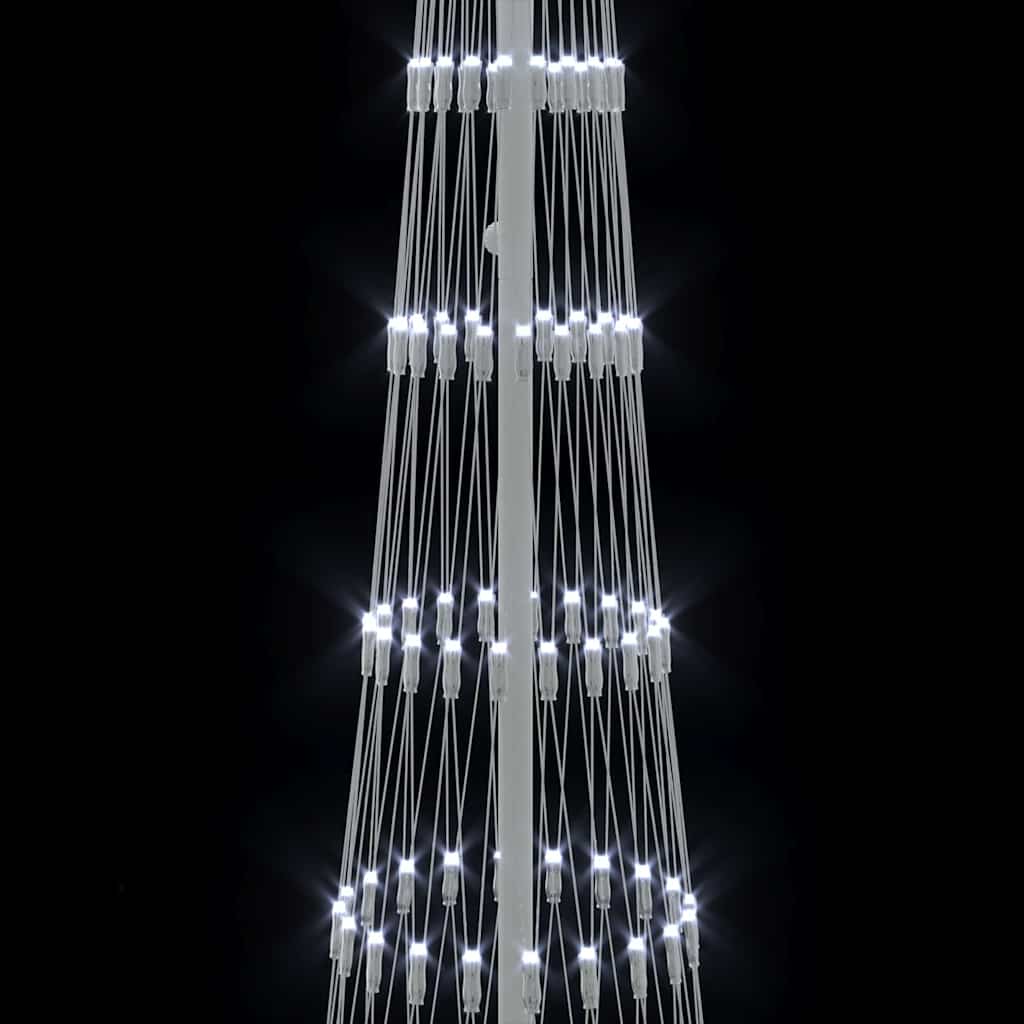 LED Christmas Tree with 290 Cold White LEDs 250 cm Metal