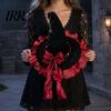 Black Witch Hat Halloween for Women, Velvet Wizard with Ruffle High-quality Brim And Bow Party, Masquerade, Cosplay Costume Accessory Bendable