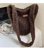 2025 Retro-Style Plush Bucket Bag: Women's Large Capacity Autumn/Winter Soft Furry Commuter Crossbody Bag