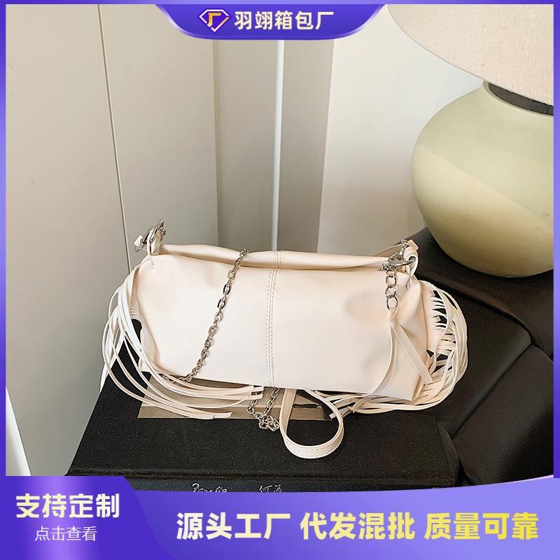Niche Summer Pleated Bag Handbag Hand Carry Out Women's Underarm Bag Method Stick Bag Messenger Bag