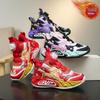 Chaussures de Basketball Chaudes en Cuir pour Enfants - Antidérapantes, Coton Peluche Léger pour l'Hiver