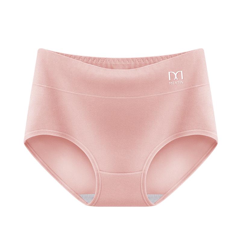 Meiya Ting Classic Women's Mid-Rise Cotton Briefs: Solid Color, Breathable, Antibacterial Crotch